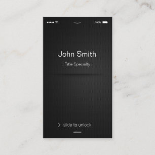 iPhone iOS Stil - Enkelt generiskt svartvitt Visitkort