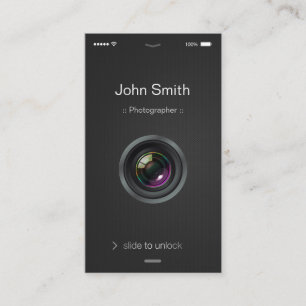 iPhone iOS Stil - Kameraljusfotografi Visitkort