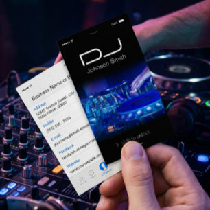 iPhone iOS Stil - Turntable Scratching Music Dj Visitkort