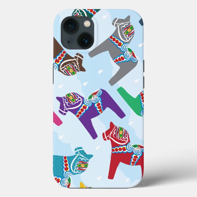 iPhone/iPad case SCANDINAVIAN DALA HORSE MÖNSTER (Baksida)