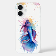 iPhone/iPad case - Vattenfärgsserie: Betta Fish