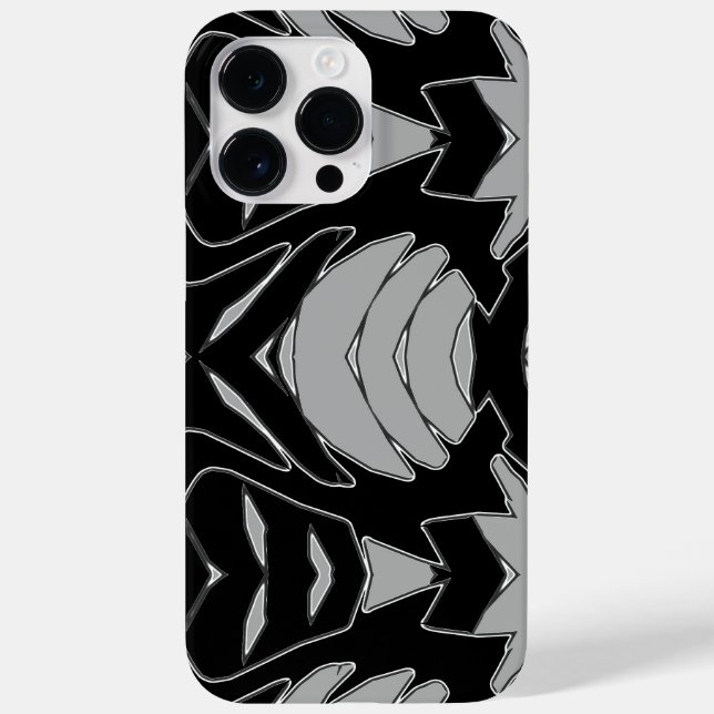 iPhone/iPad-väska, en sjudande svart färg-design (Baksida)