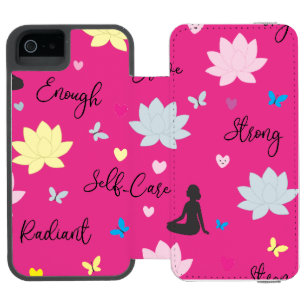 iPhone SE-fodral Rosa Lotus Självkärleksdesign