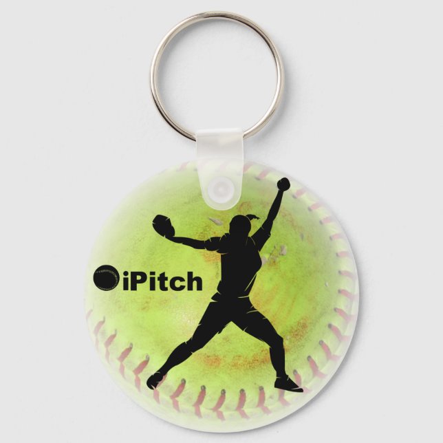 iPitch Fastpitch Softball Nyckelring (Framsida)