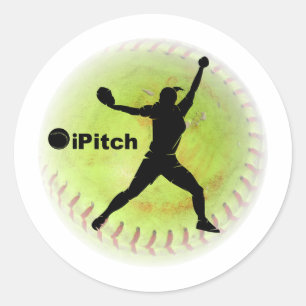 iPitch Fastpitch Softball Runt Klistermärke