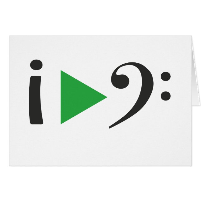 iplaybass hälsningskort (Framsidan Horizontal)