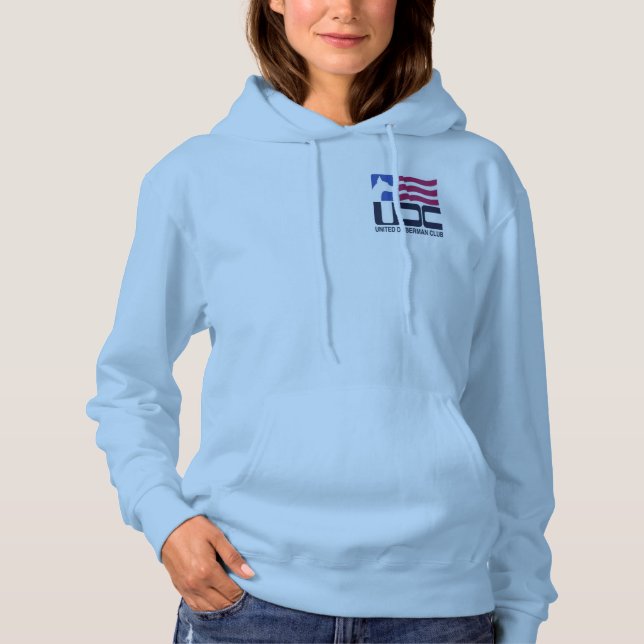 IPO 3 Klubb Womans Ull Pullover Hoodie Tröja (Framsida)