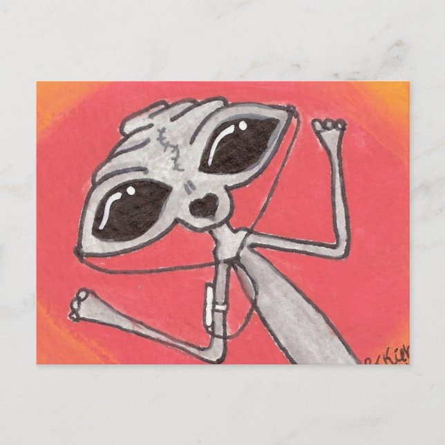 IPOD Alien-postkort Vykort (Framsida)