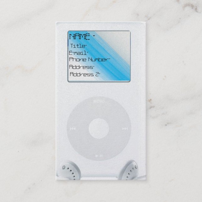 IPod buissnesskort Visitkort (Framsida)