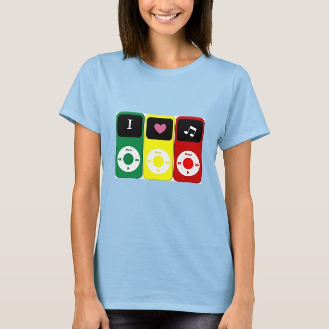 Ipod Music Älskare T Shirt (Framsida)