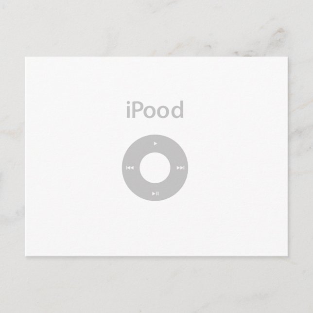 Ipod Spoof Ipood Vykort (Framsida)