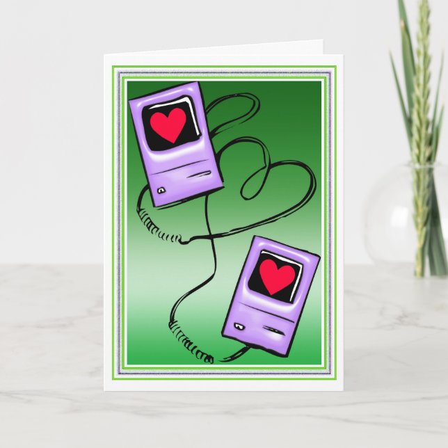 "iPod Twosome" Valentine Card Helgkort (Framsida)