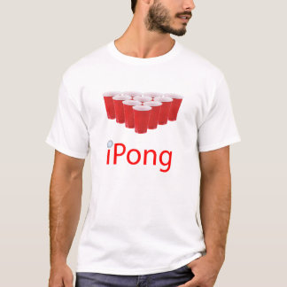 iPongBeerpong ljus T skjorta T-shirt