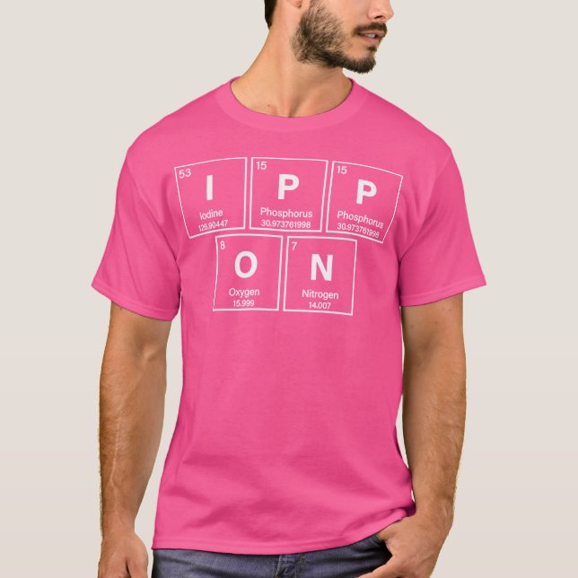 Ippon Periodic Bord Judoka Science Funny Judo T Shirt (Framsida)