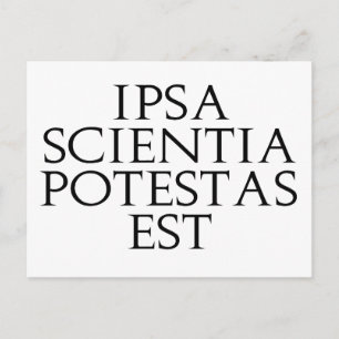 Ipsa Scientia Potestas Est Postcard Vykort