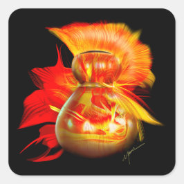 Ipu Hawaii Gourd-instrument Fyrkantigt Klistermärke