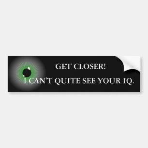 IQ BUMPER STICKER BILDEKAL