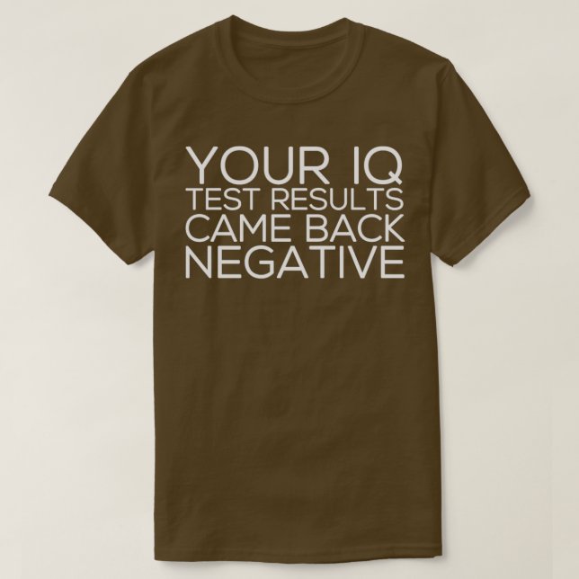 IQ-testresultat för mörk kläder T Shirt (Design framsida)