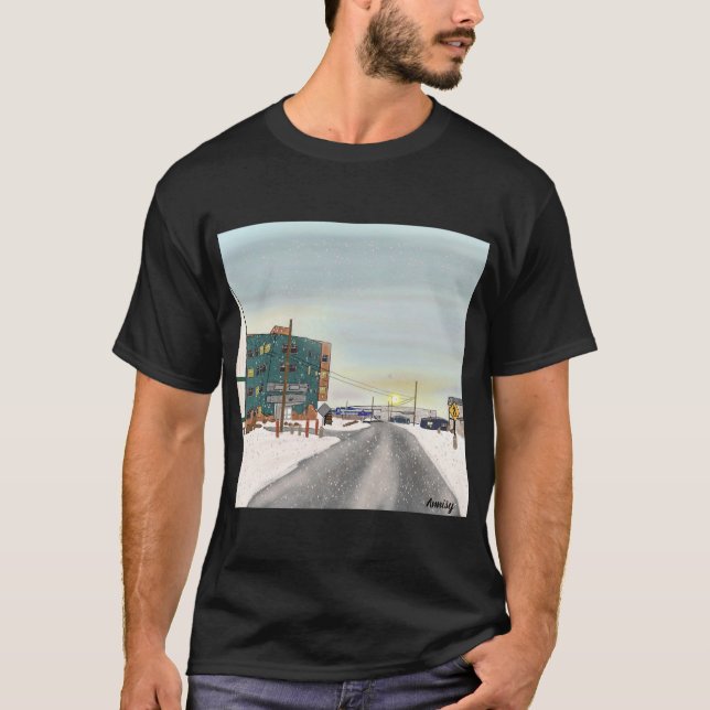 Iqaluit Street View T Shirt (Framsida)