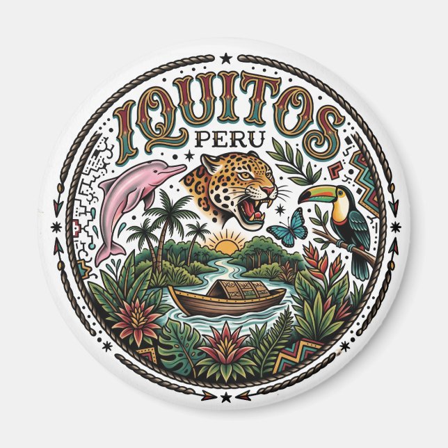 Iquitos Peru Magnet (Framsidan)