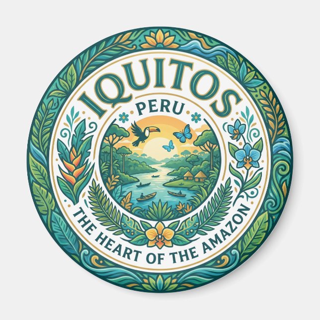 Iquitos, Peru Peru Magnet (Framsidan)