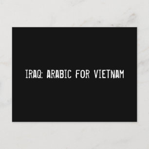 Irak: arabisk för Vietnam Vykort