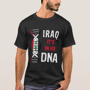 Irak Det är i min DNA-stolpe Iraks Flagga T Shirt