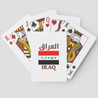 Irak Flagga العراق Arabisk & Engelsk WordArt Casinokort