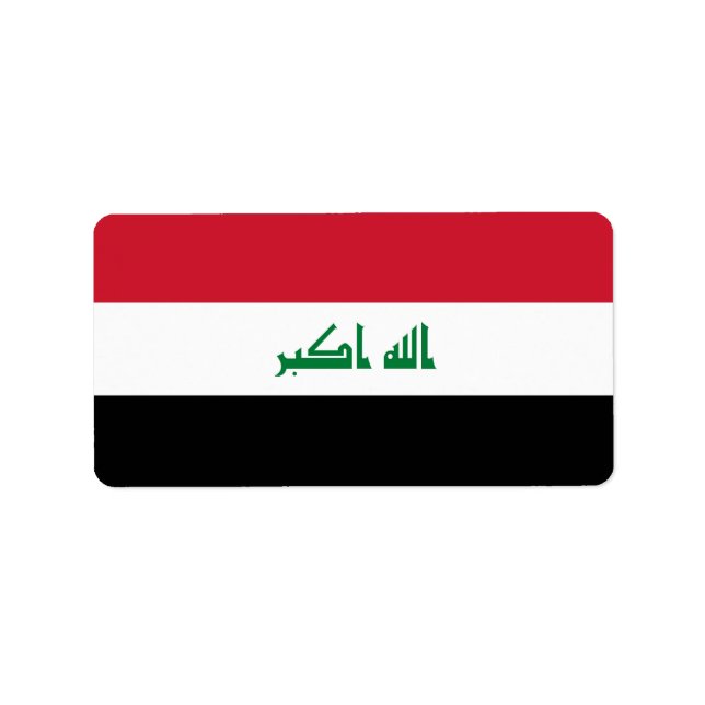 Irak-flagga Adressetikett (Framsidan)