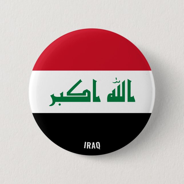 Irak Flagga Charming Patriotic Knapp (Framsida)