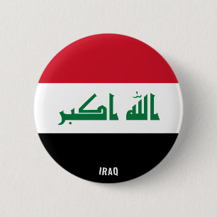 Irak Flagga Charming Patriotic Knapp