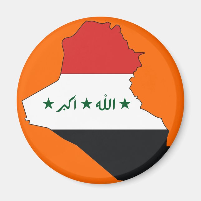 Irak flagga karta magnet (Framsidan)