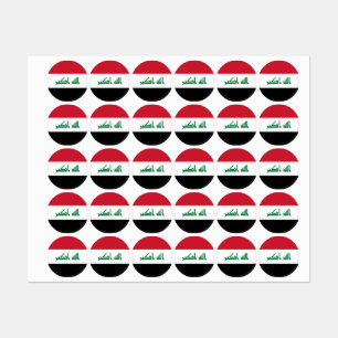 Irak-flagga Klistermärke