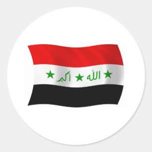 Irak Flagga Klistermärke