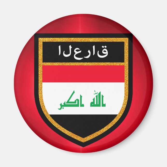 Irak-Flagga Magnet (Framsidan)