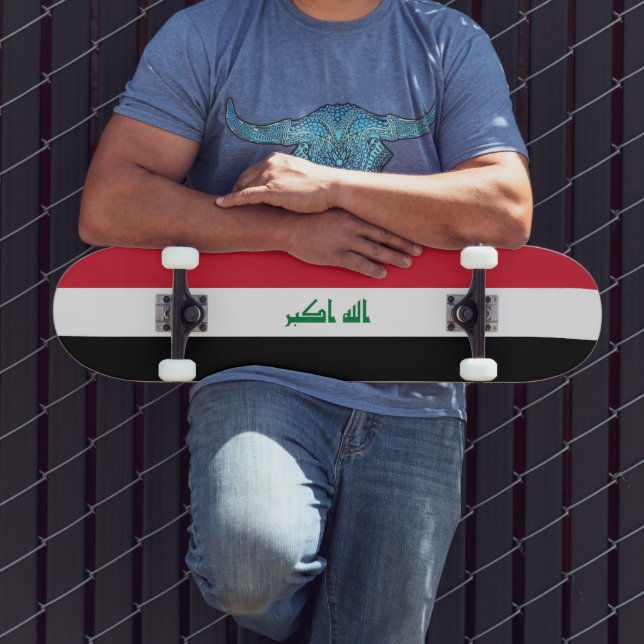 Irak-flagga Mini Skateboard Bräda 18,5 Cm (Utomhus 3)