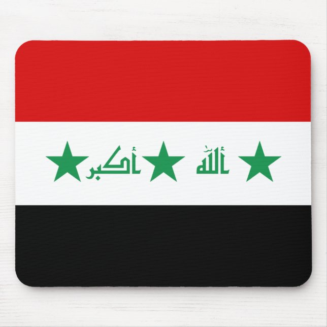 Irak Flagga Mousepad Musmatta (Framsidan)