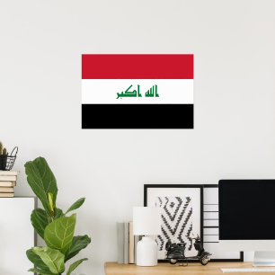 Irak-flagga Poster