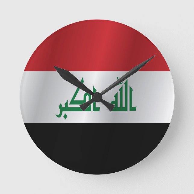 Irak flagga rund klocka (Framsida)