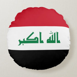 Irak-Flagga Rund Kudde