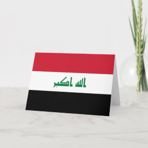 Irak-flagga Tack Kort