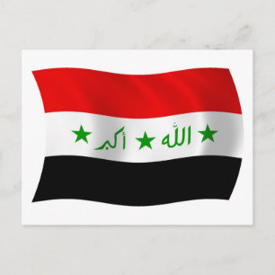 Irak Flagga vykort