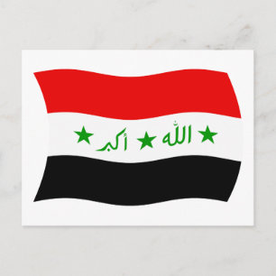 Irak Flagga vykort