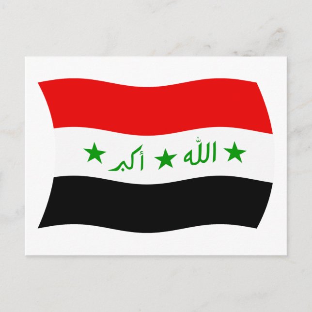 Irak Flagga vykort (Framsida)