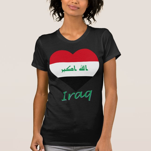 Irak flaggahjärta tee (Framsida)