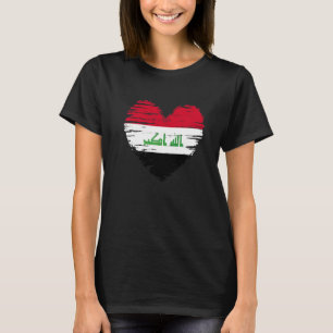 Irak Heart Iraks Flagga Iraks Pride T Shirt