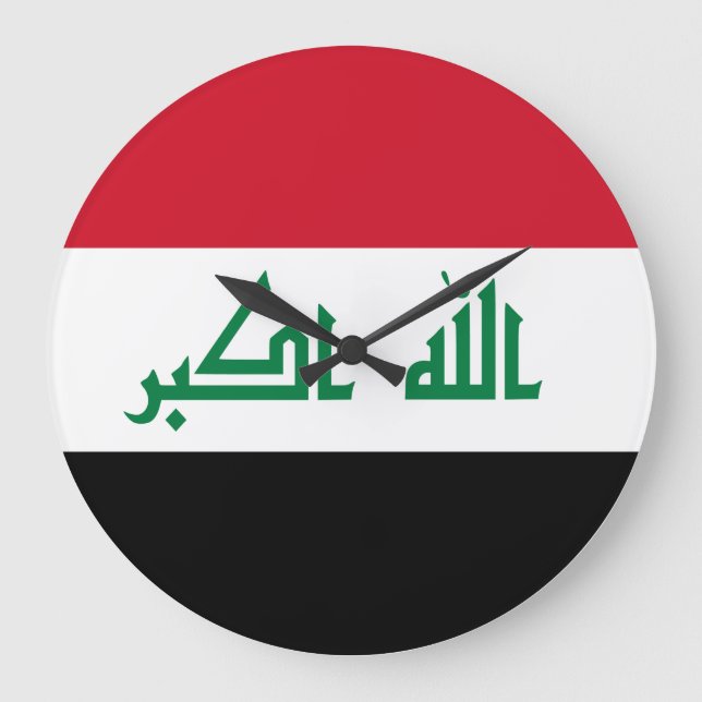 Irak (irakiska Flagga) Stor Klocka (Framsida)