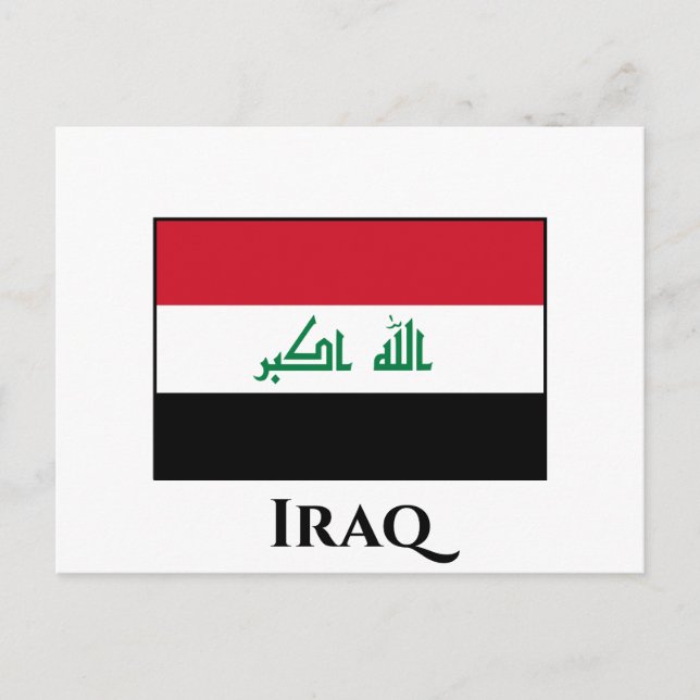 Irak (irakiska Flagga) Vykort (Framsida)