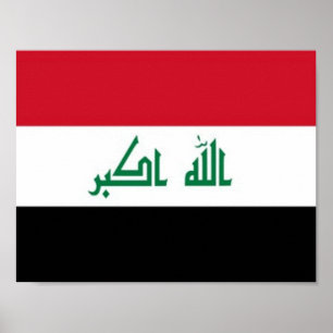 Irak - Iraks flagga - Poster
