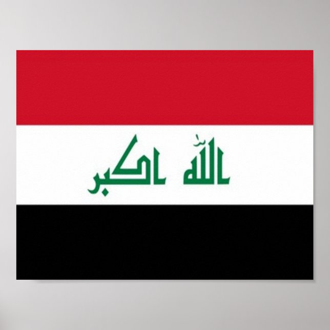 Irak - Iraks flagga - Poster (Framsidan)